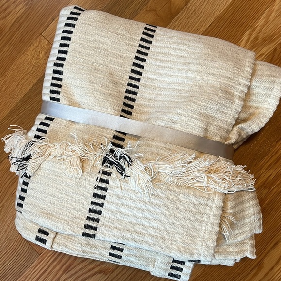 Anthropologie Pieced Stripe Cotton Blend Woven Curtain NWT - Picture 9 of 12